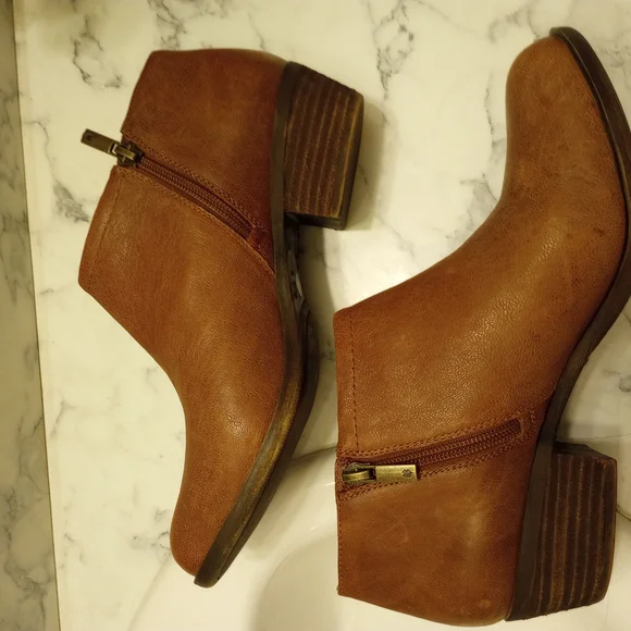 Lucky Brand Size 9 Brown Leather Ankle Boots - Picture 5 of 5